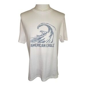 American Eagle Super Soft T-Shirt Standard Fit Wave Graphic‎ Medium NWT